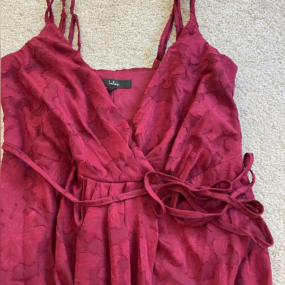 Lulus wrap dress.  Burgundy.